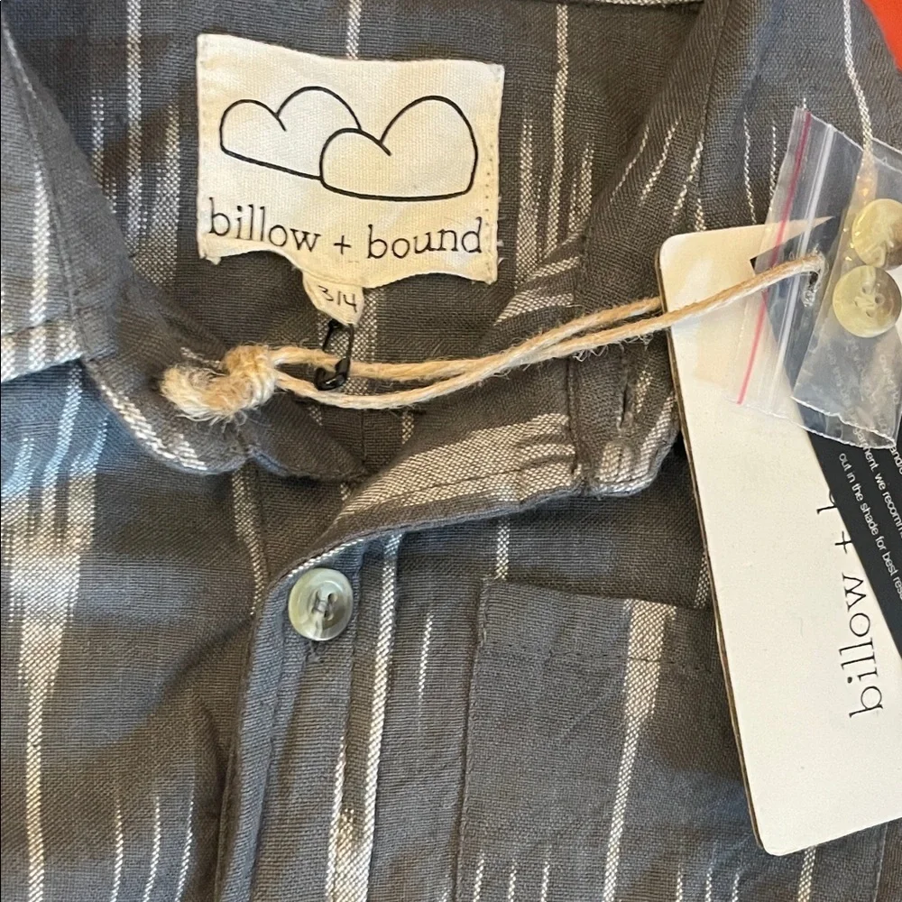 Kids Gray Patterned Long Sleeve shirt by Billow + bound.